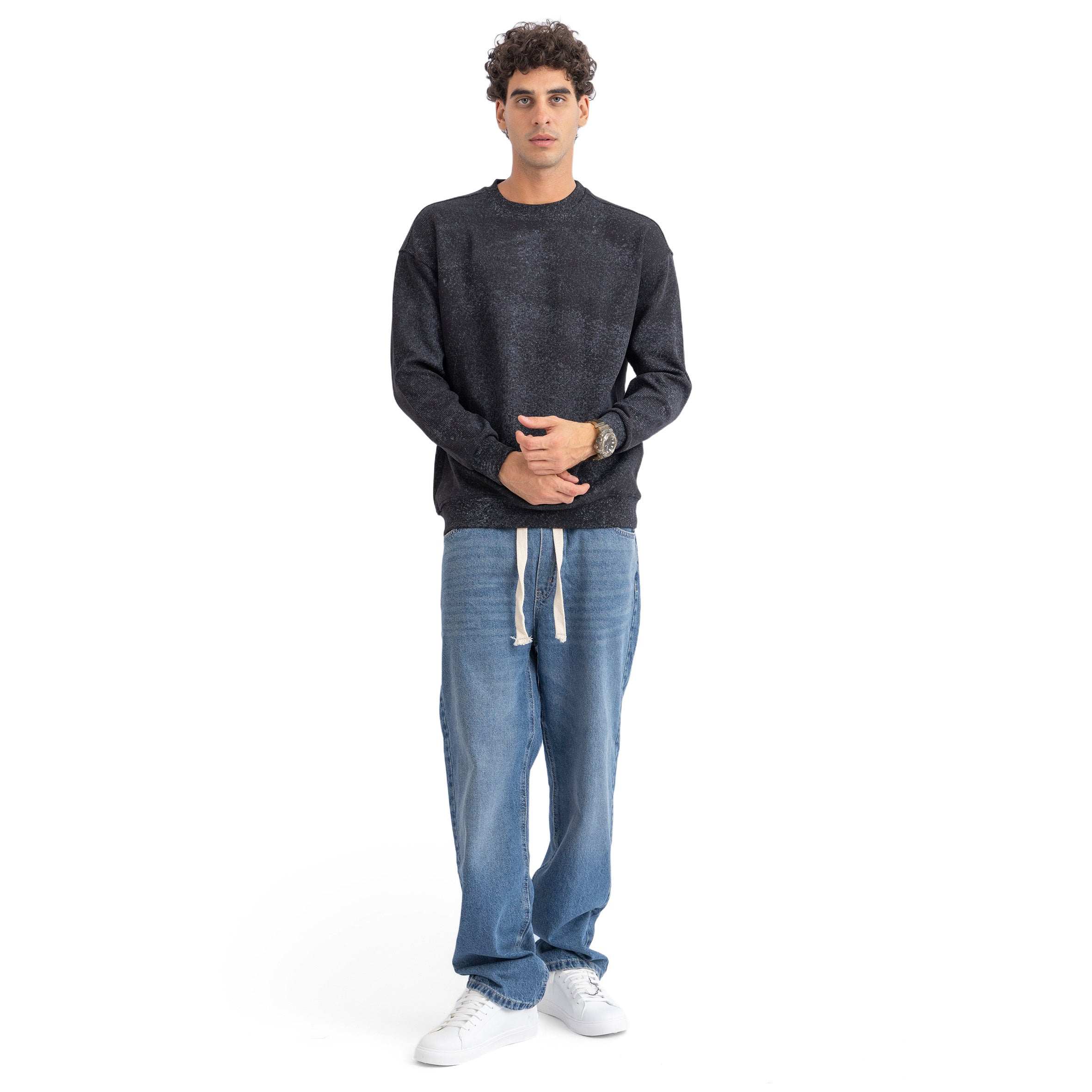 WASH - BLUE RELAXED JEANS (502) 4