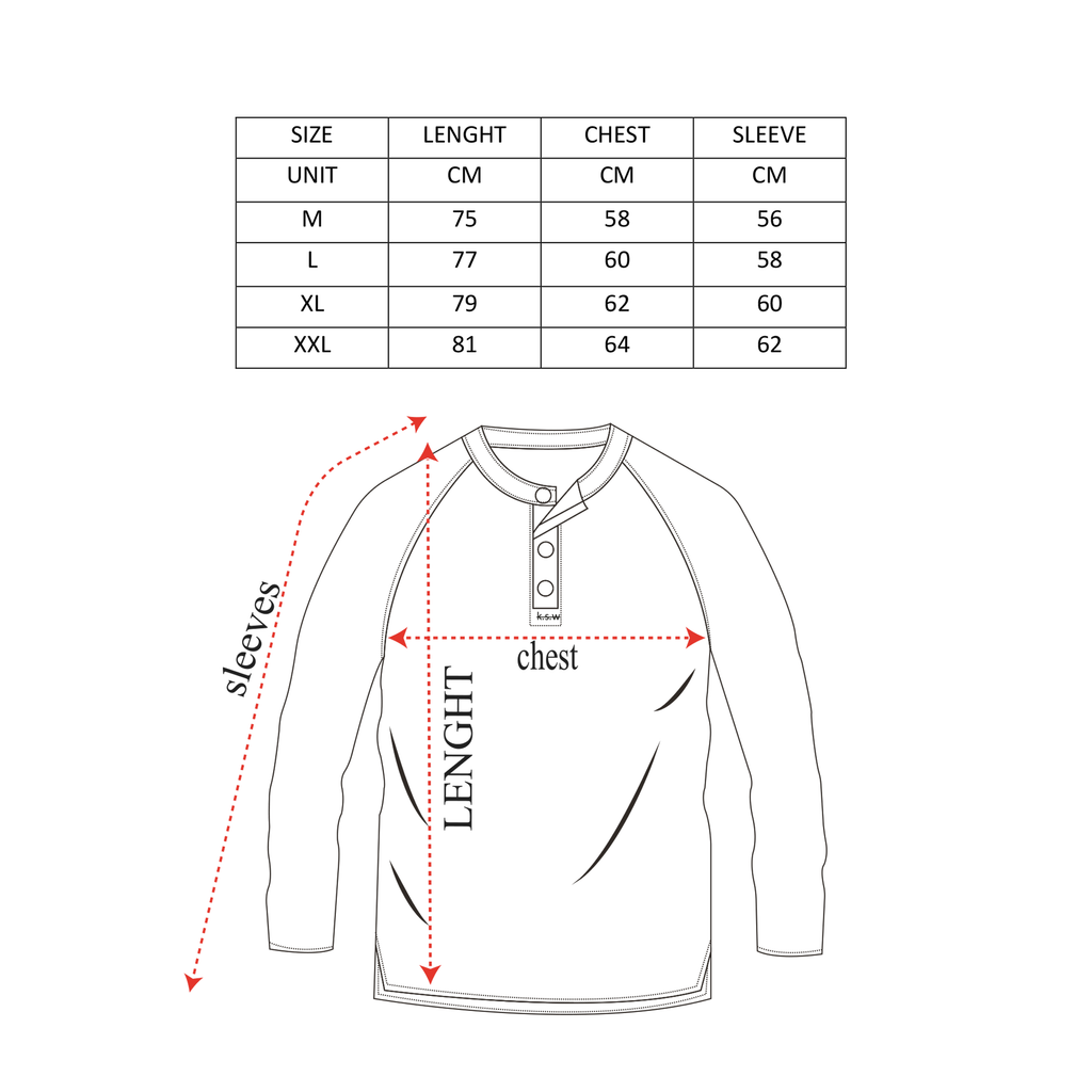 FLAT BASIC HENLEY SHIRT (6001)