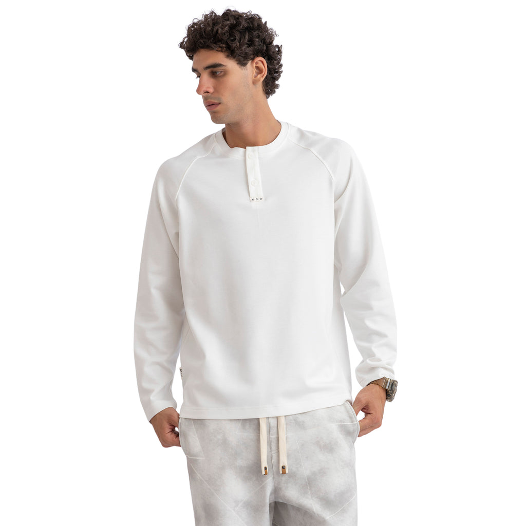 FLAT BASIC HENLEY SHIRT (6001)