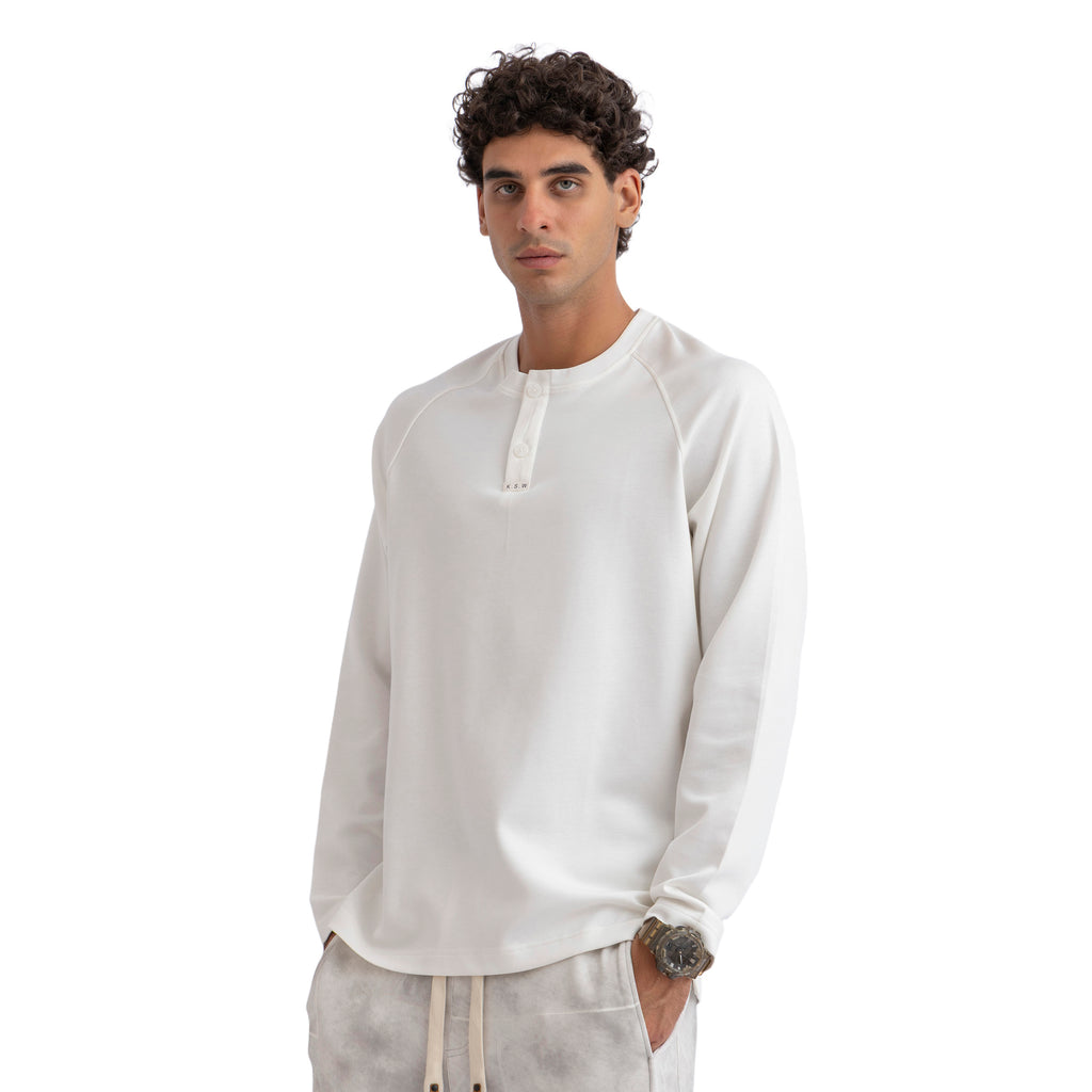 FLAT BASIC HENLEY SHIRT (6001)