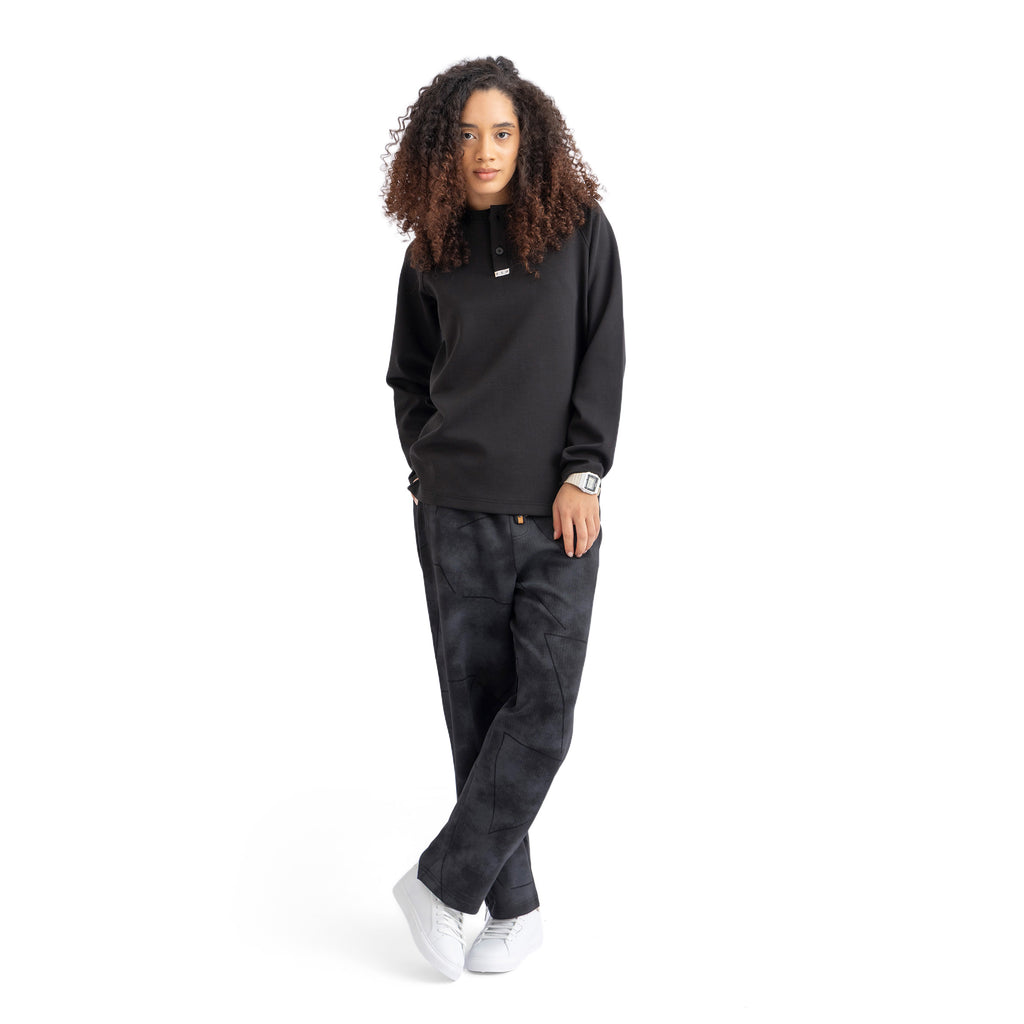 FLAT BASIC HENLEY SHIRT (6001)