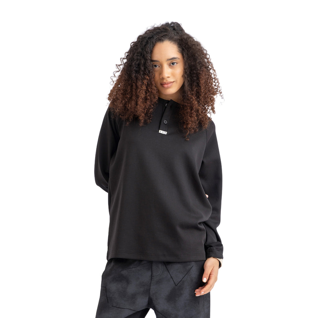 FLAT BASIC HENLEY SHIRT (6001)