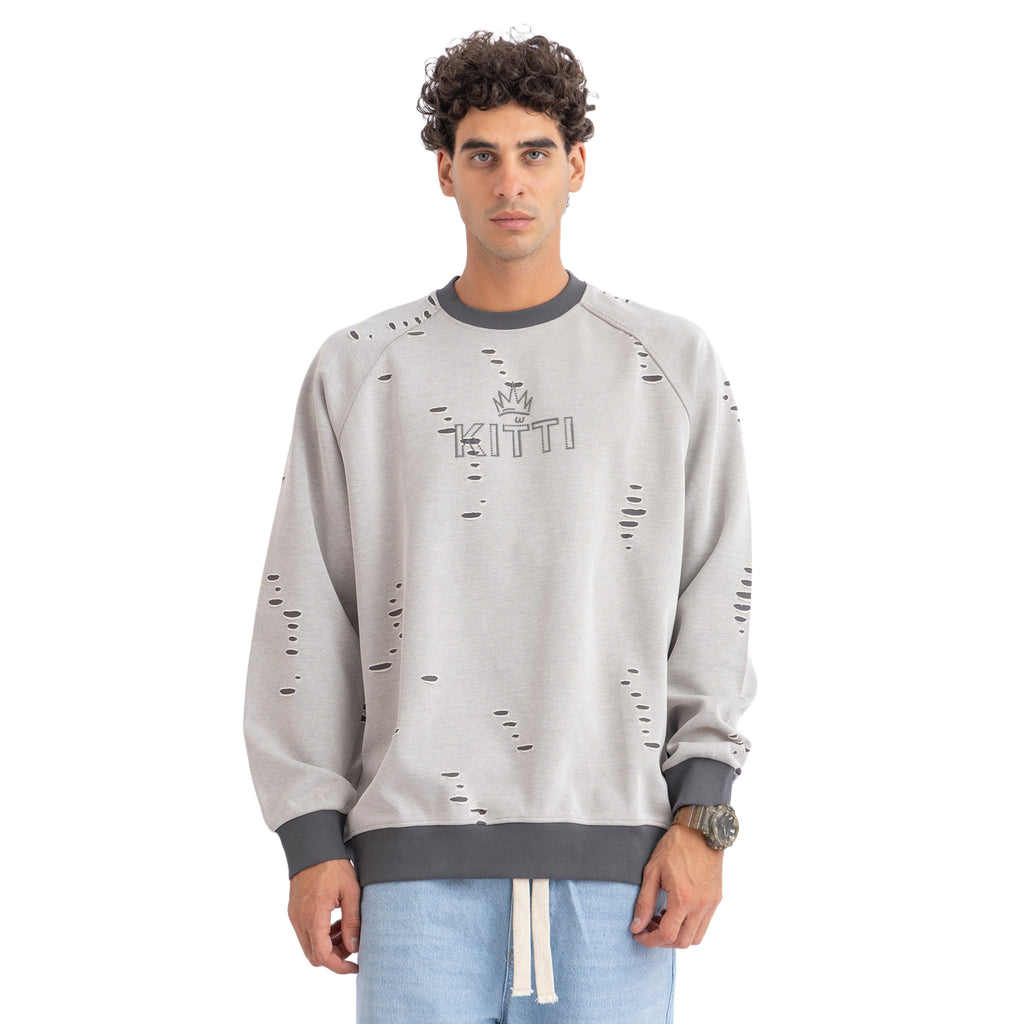 DISTRESSED KITTI SWEATSHIRT (6003)