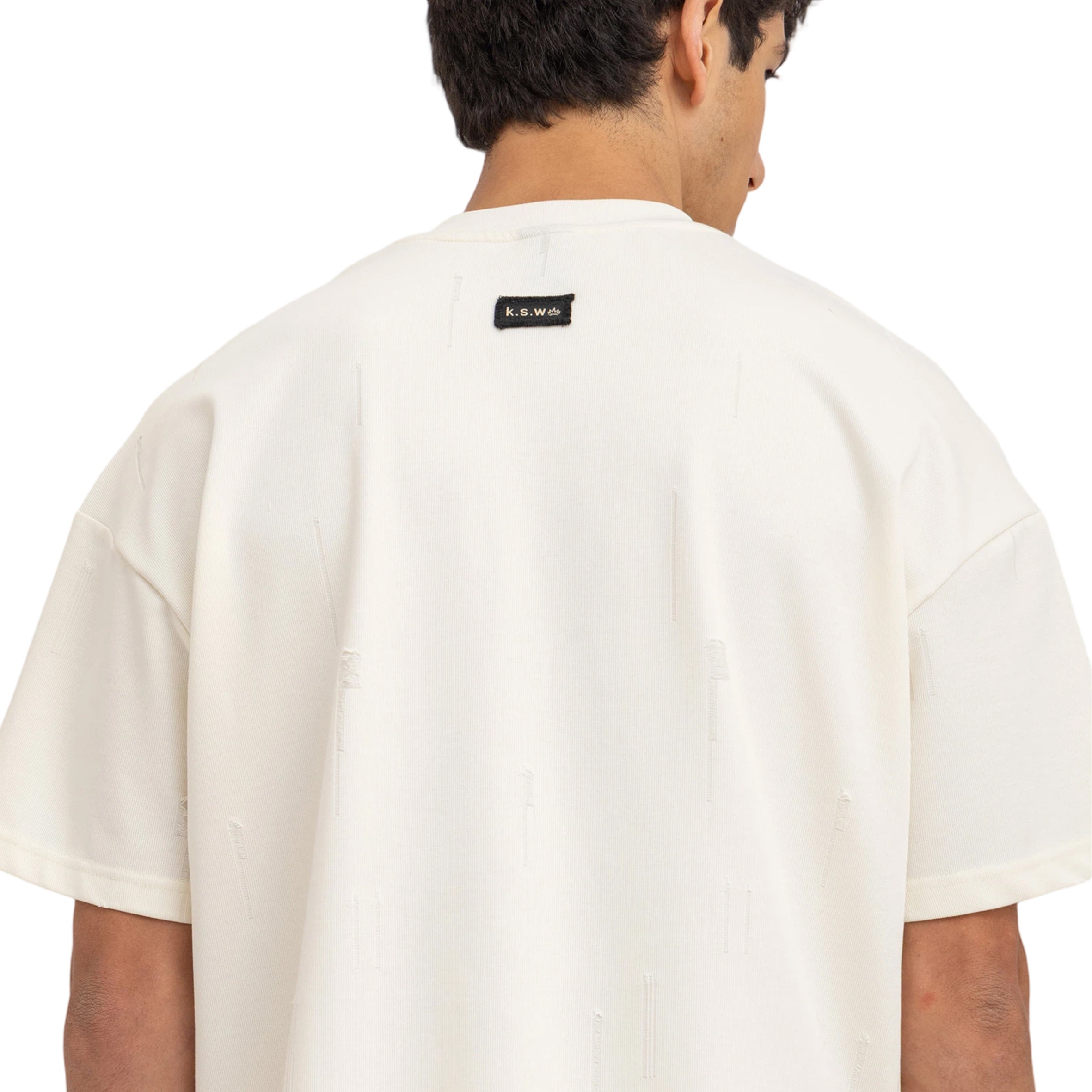Laser-Cut Knit T-Shirt (4199)