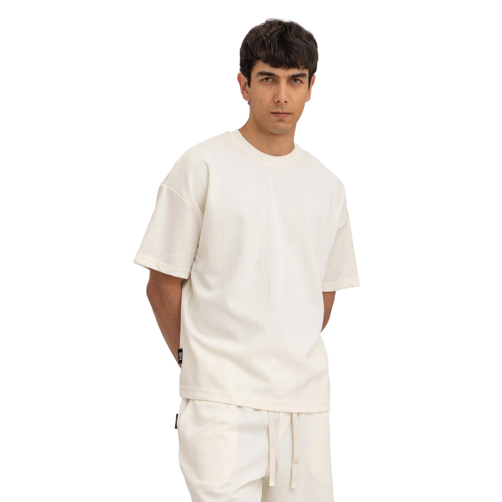 Laser-Cut Knit T-Shirt (4199)