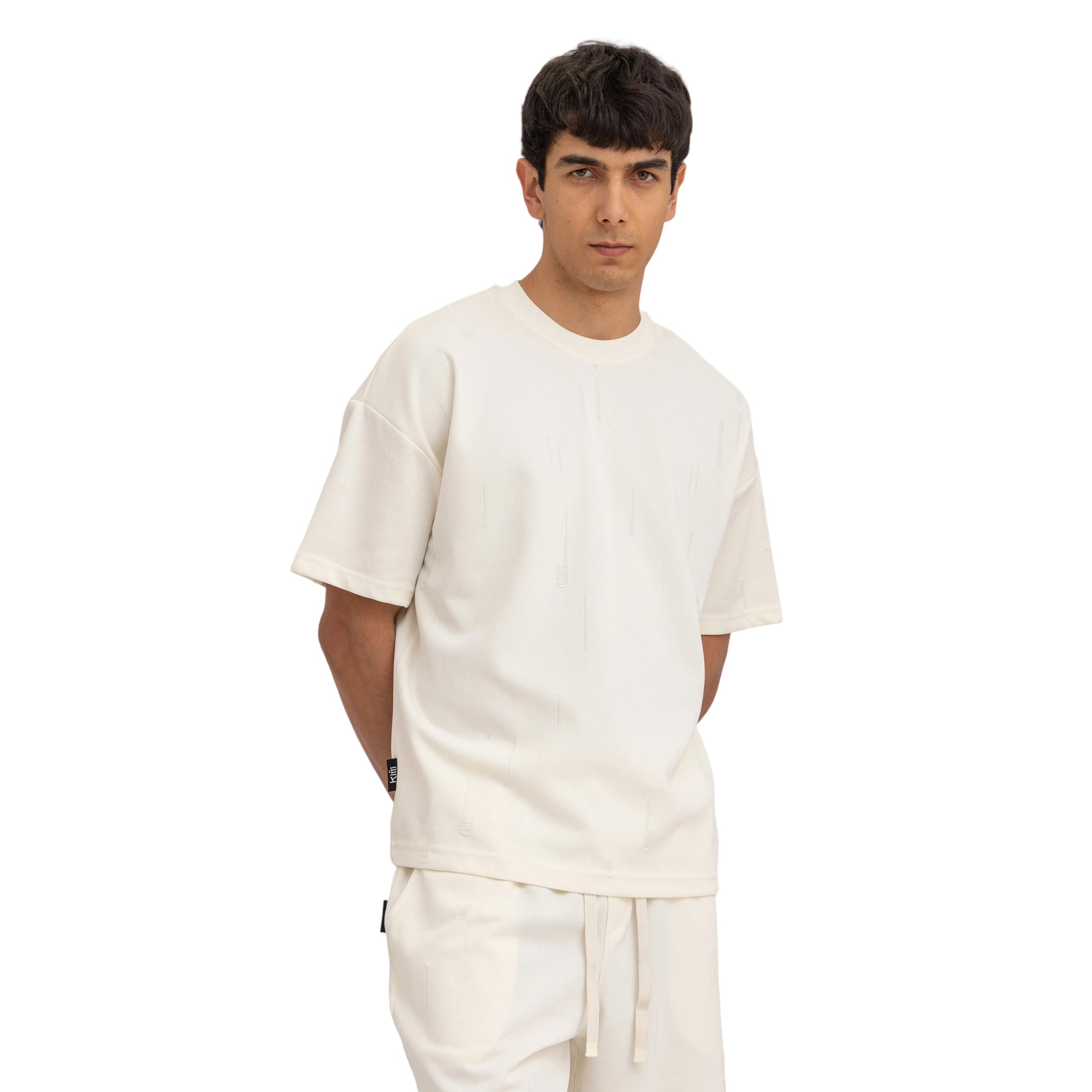 Laser-Cut Knit T-Shirt (4199)