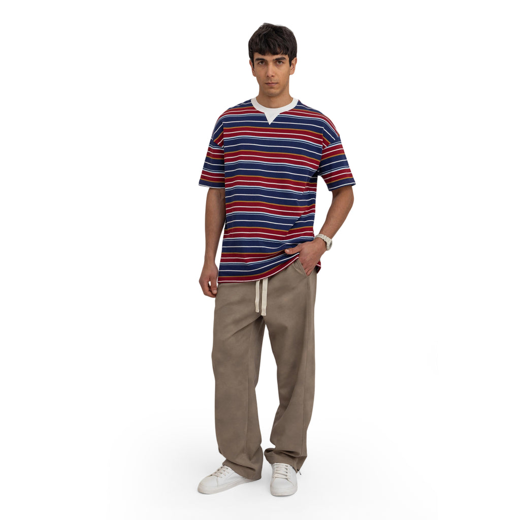 striped oversized t-shirt (4166)