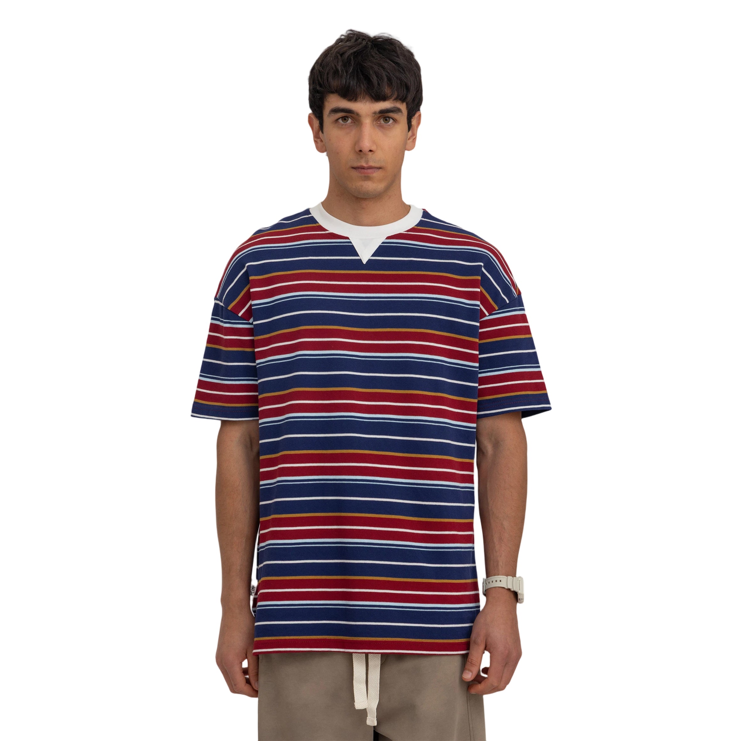 striped oversized t-shirt (4166)