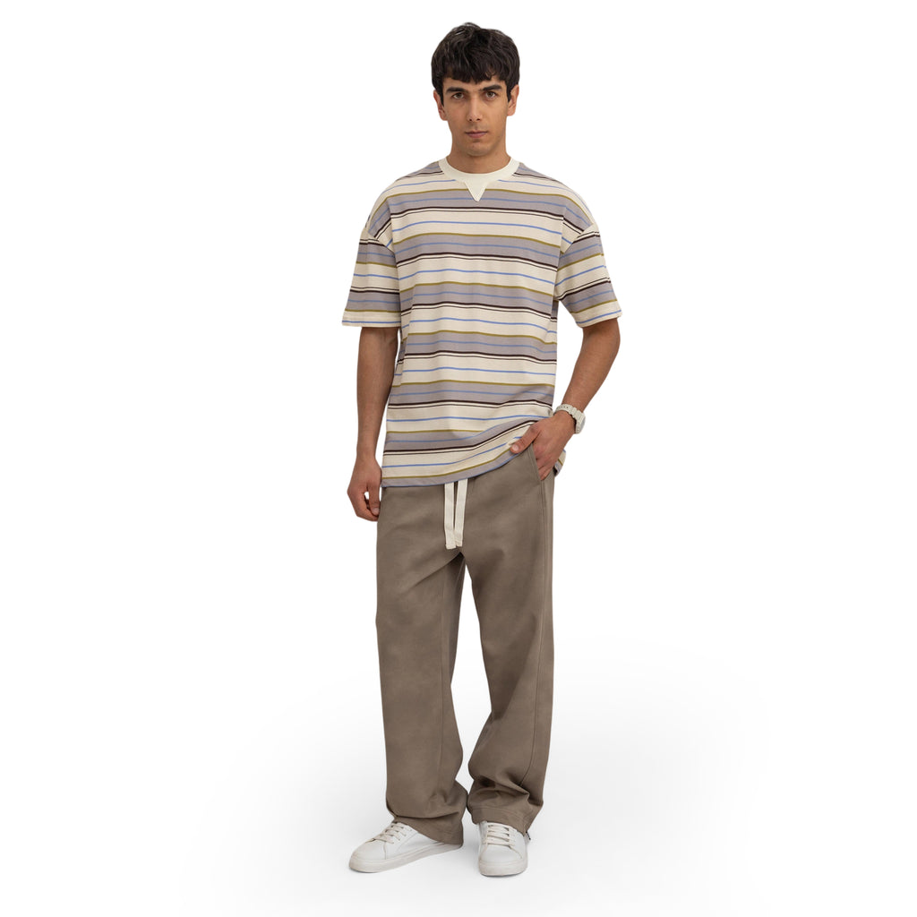 striped oversized t-shirt (4166)
