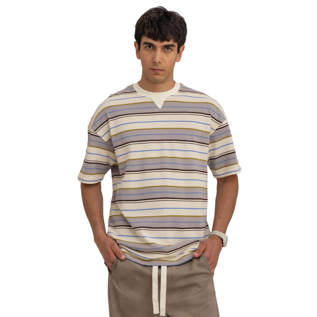 striped oversized t-shirt (4166)