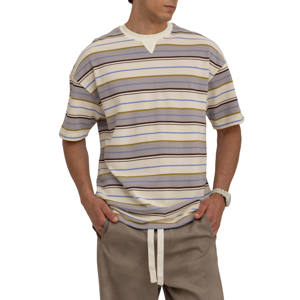 striped oversized t-shirt (4166)