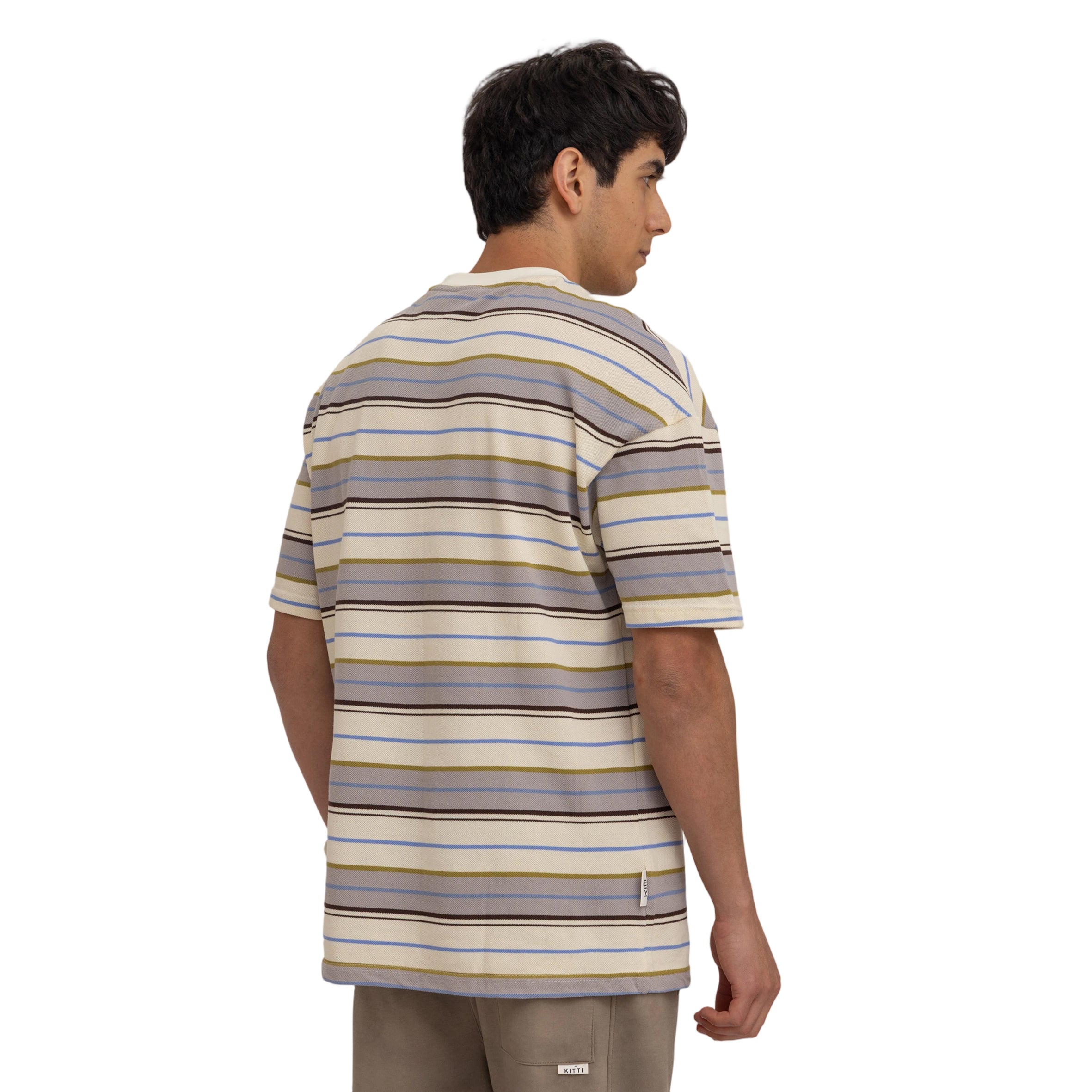 striped oversized t-shirt (4166)