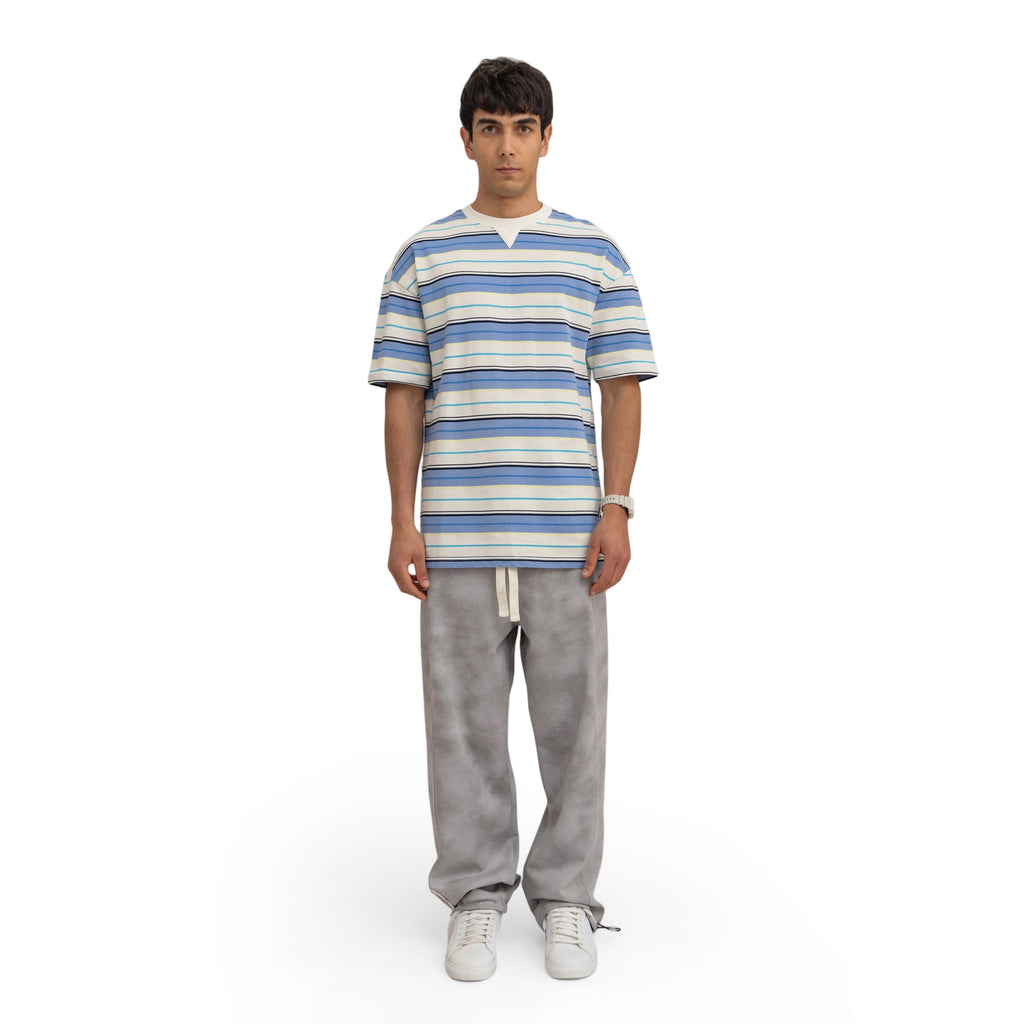 striped oversized t-shirt (4166)