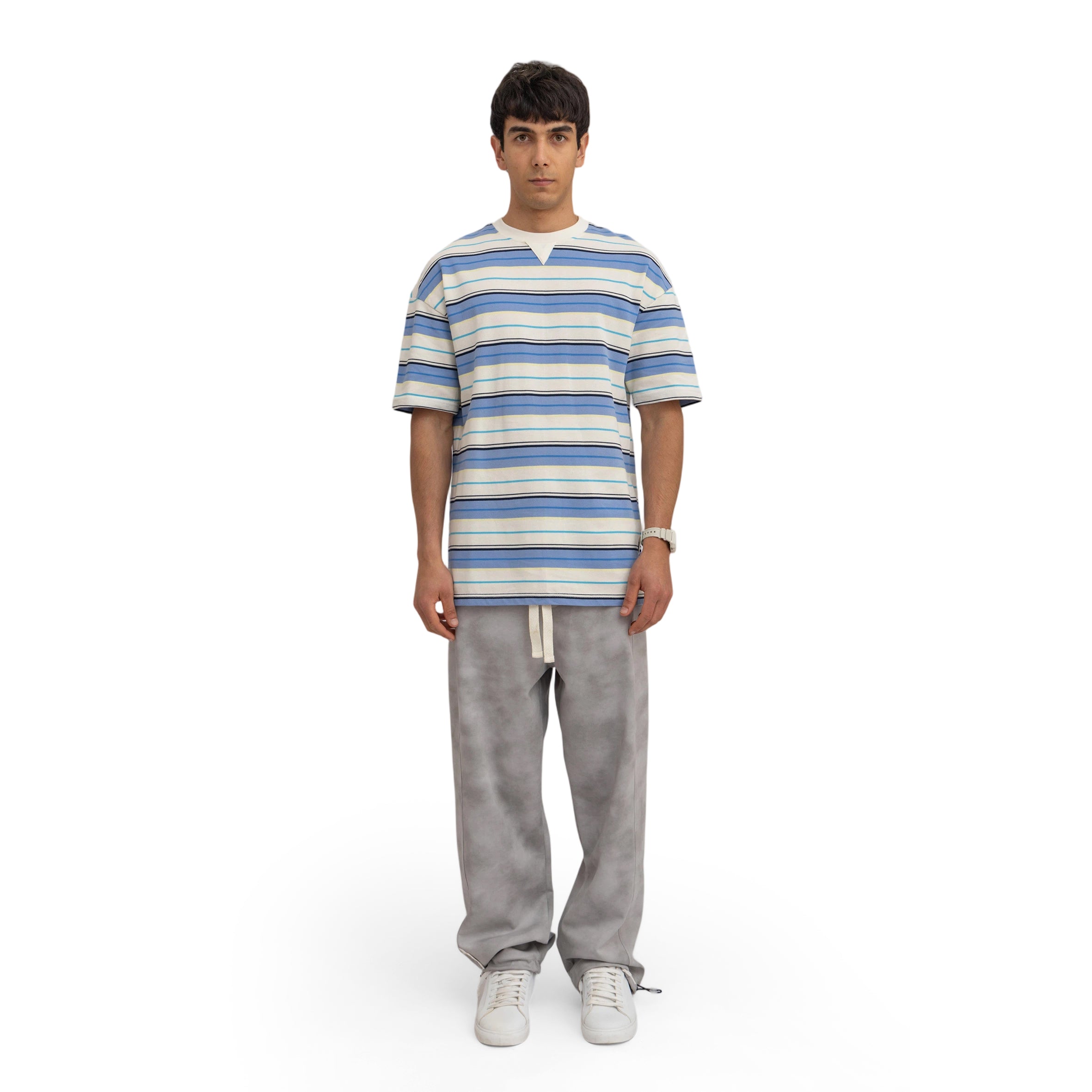 striped oversized t-shirt (4166)