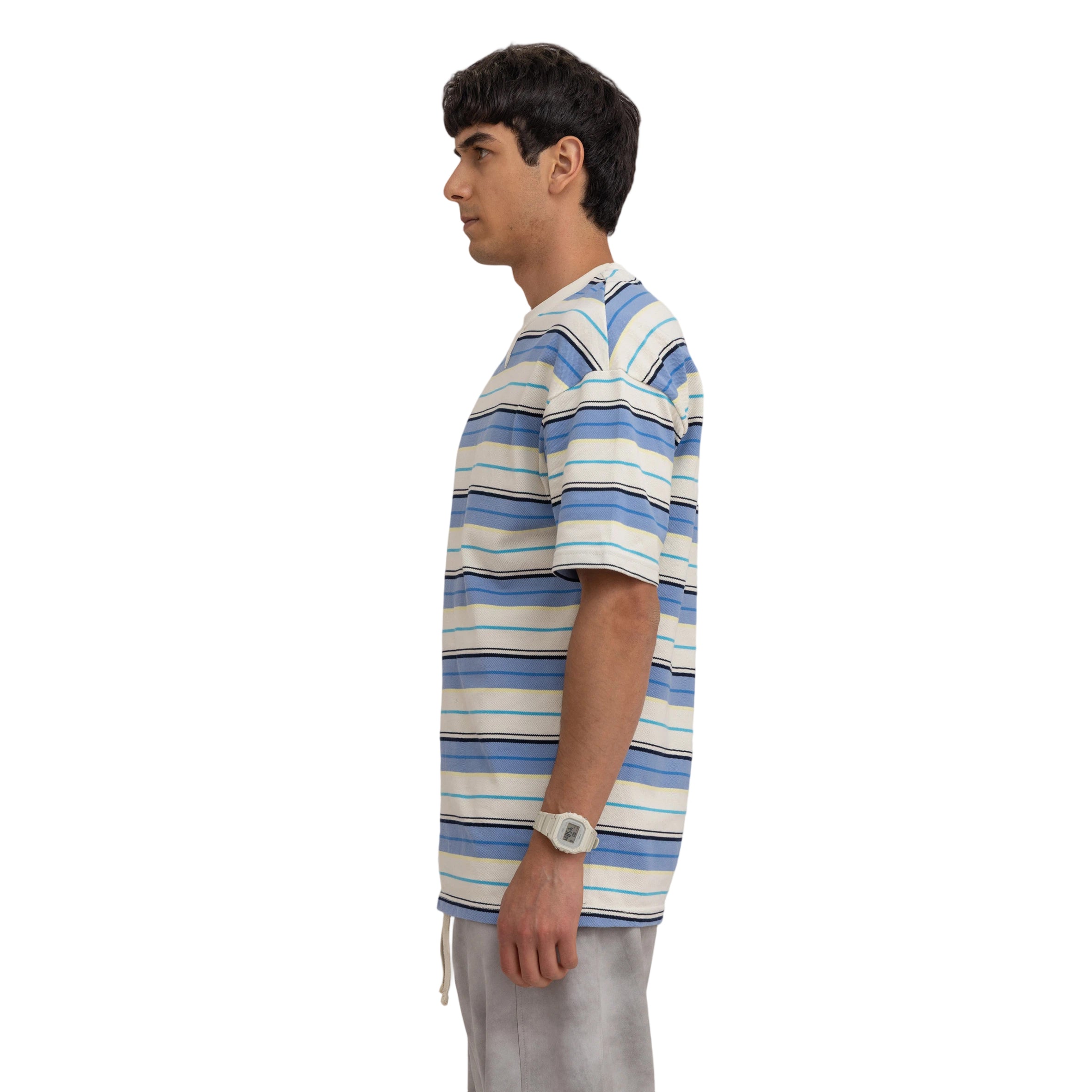 striped oversized t-shirt (4166)