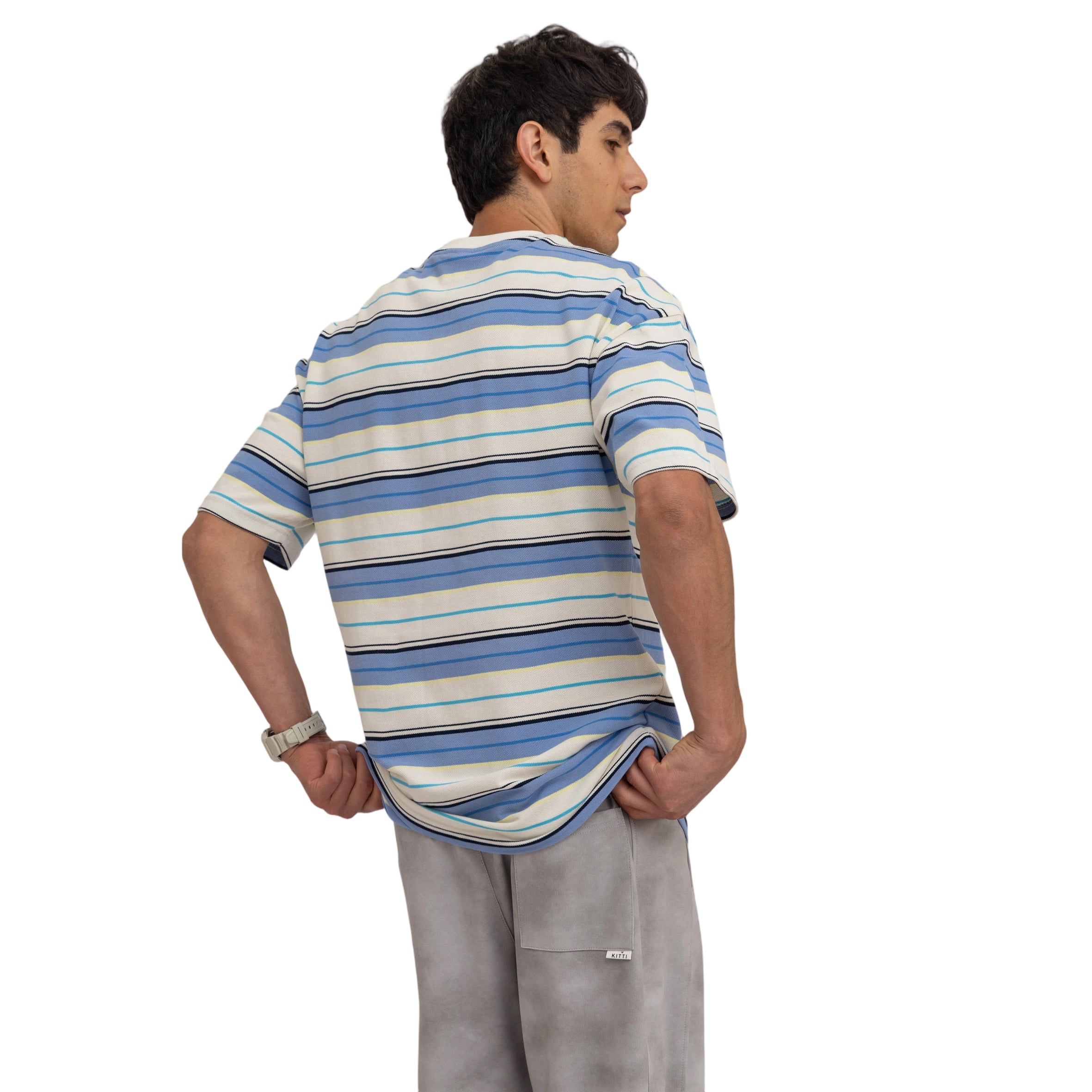 striped oversized t-shirt (4166)