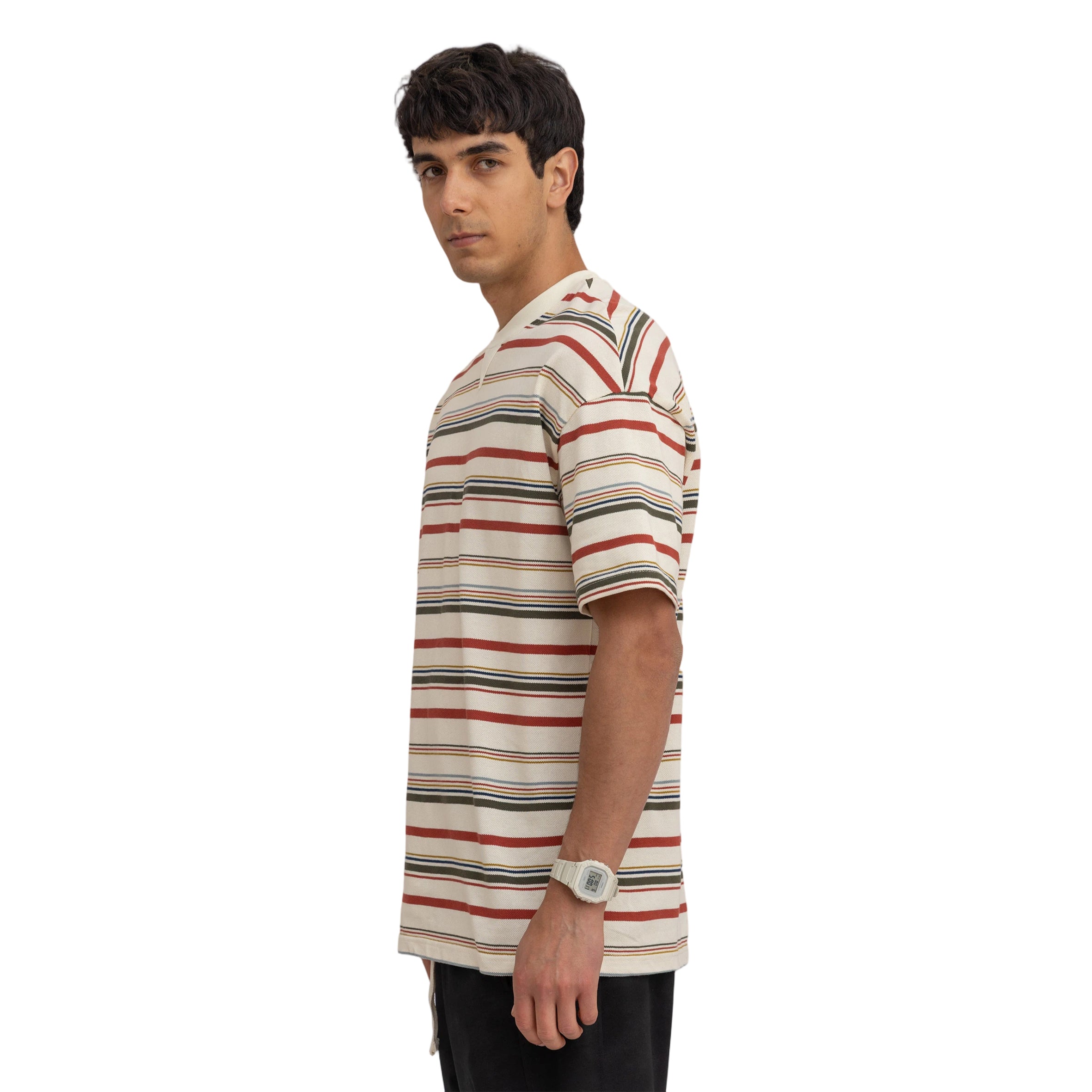 striped oversized t-shirt (4166)