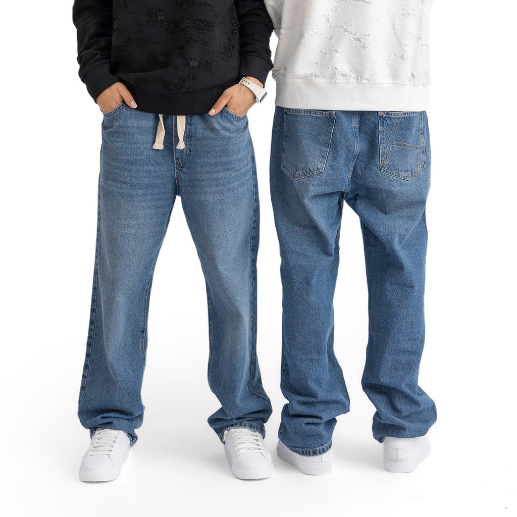 WASH - BLUE RELAXED JEANS (502) 4